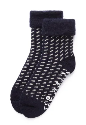 ROTOTO Comfy Room Socks Bird'S Eye - Navy