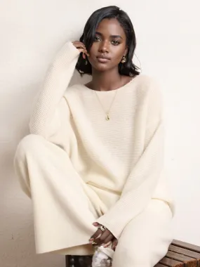 Round Neck Loose Thick and Cozy Pure Cashmere Sweater