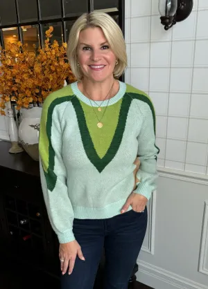 Sage and Lime Green Sweater