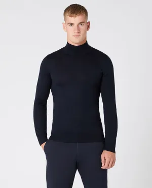 Slim Fit Merino Wool-Blend Turtle Neck