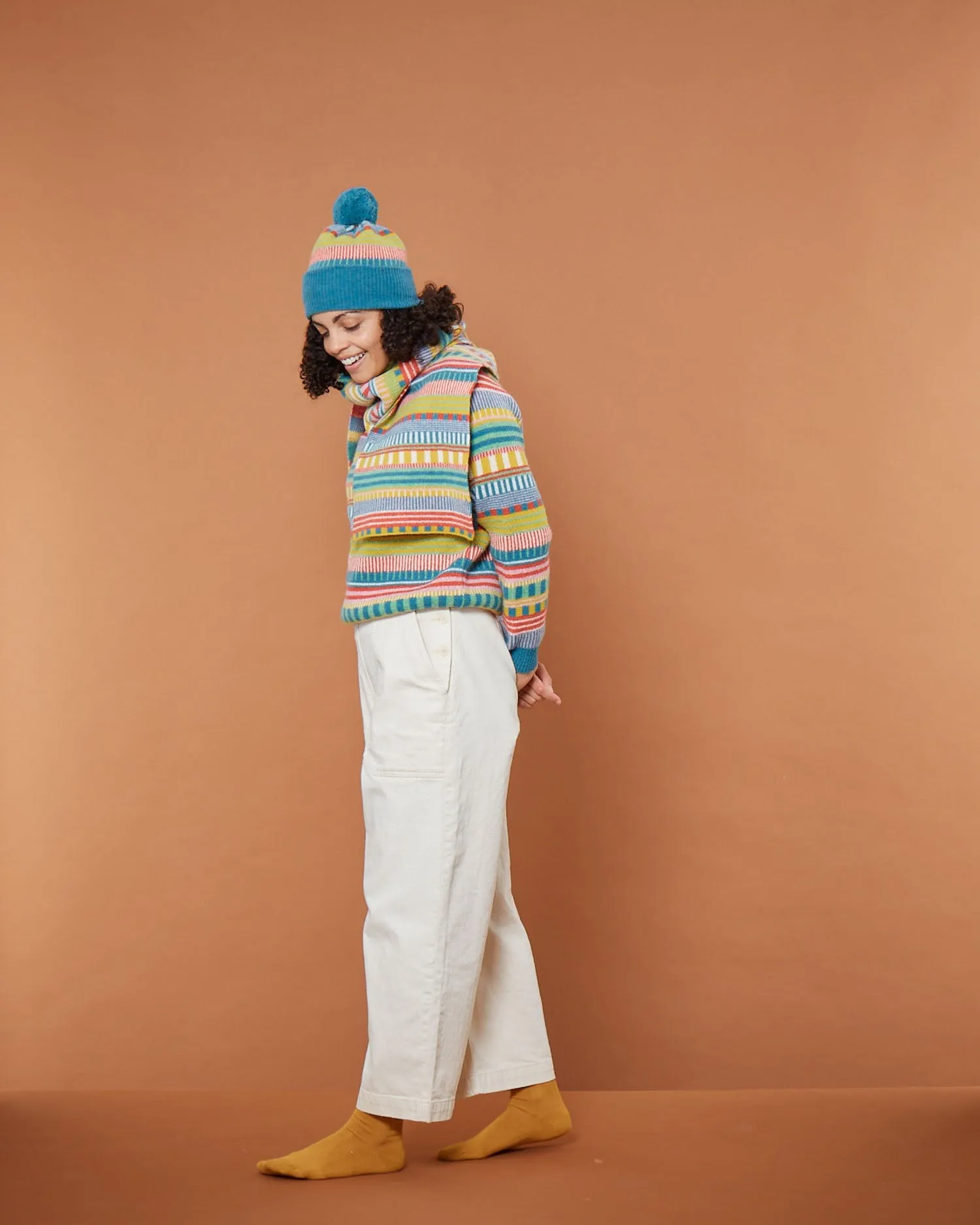 Static Stripe Beanie Hat - Tutti Frutti