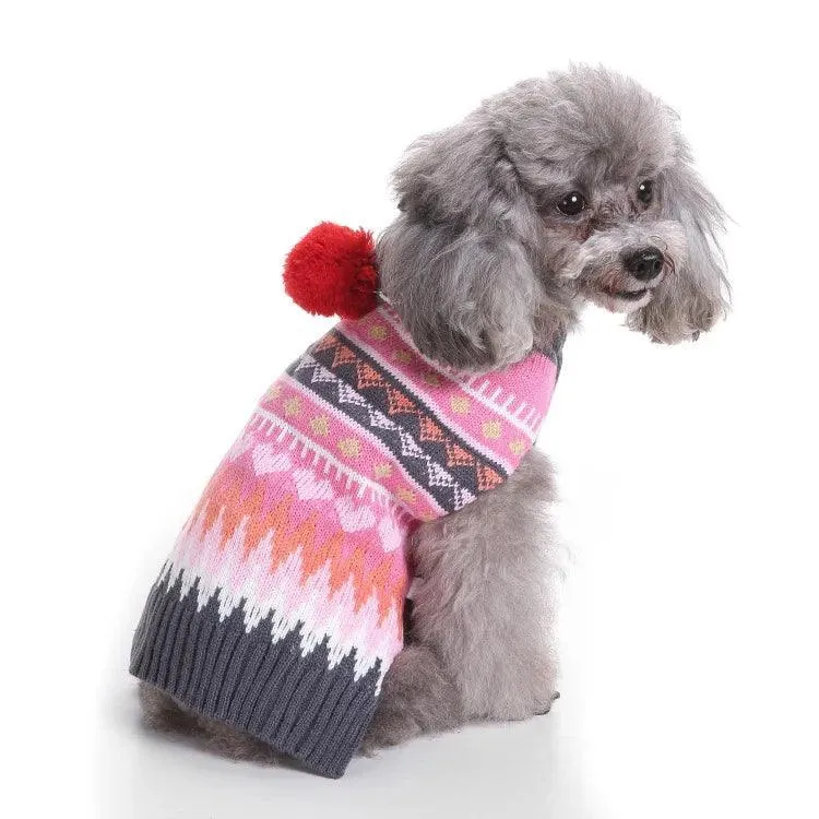 Striped Dog Sweater Cozy Pet Clothing