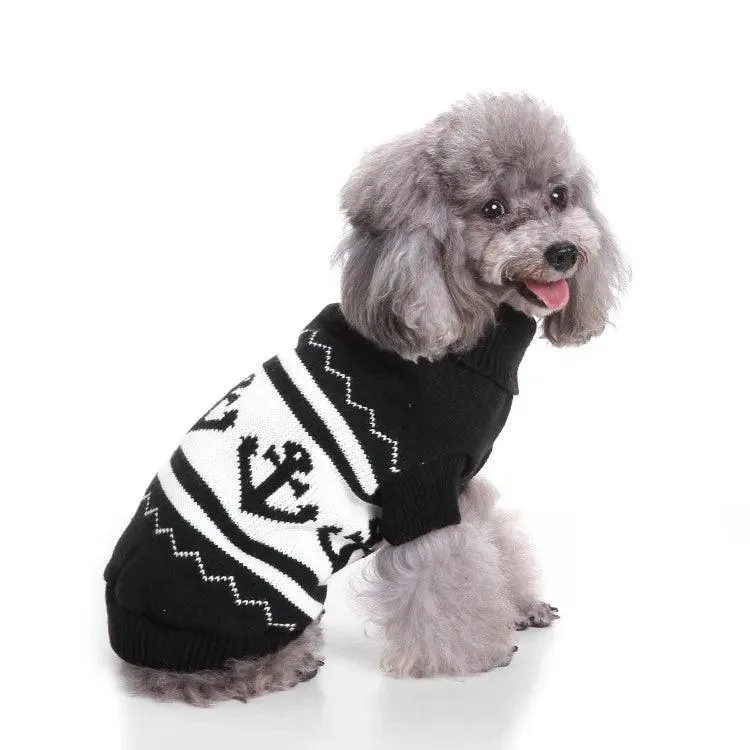 Striped Dog Sweater Cozy Pet Clothing