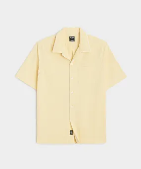 Tipped Seersucker Shirt in Yellow