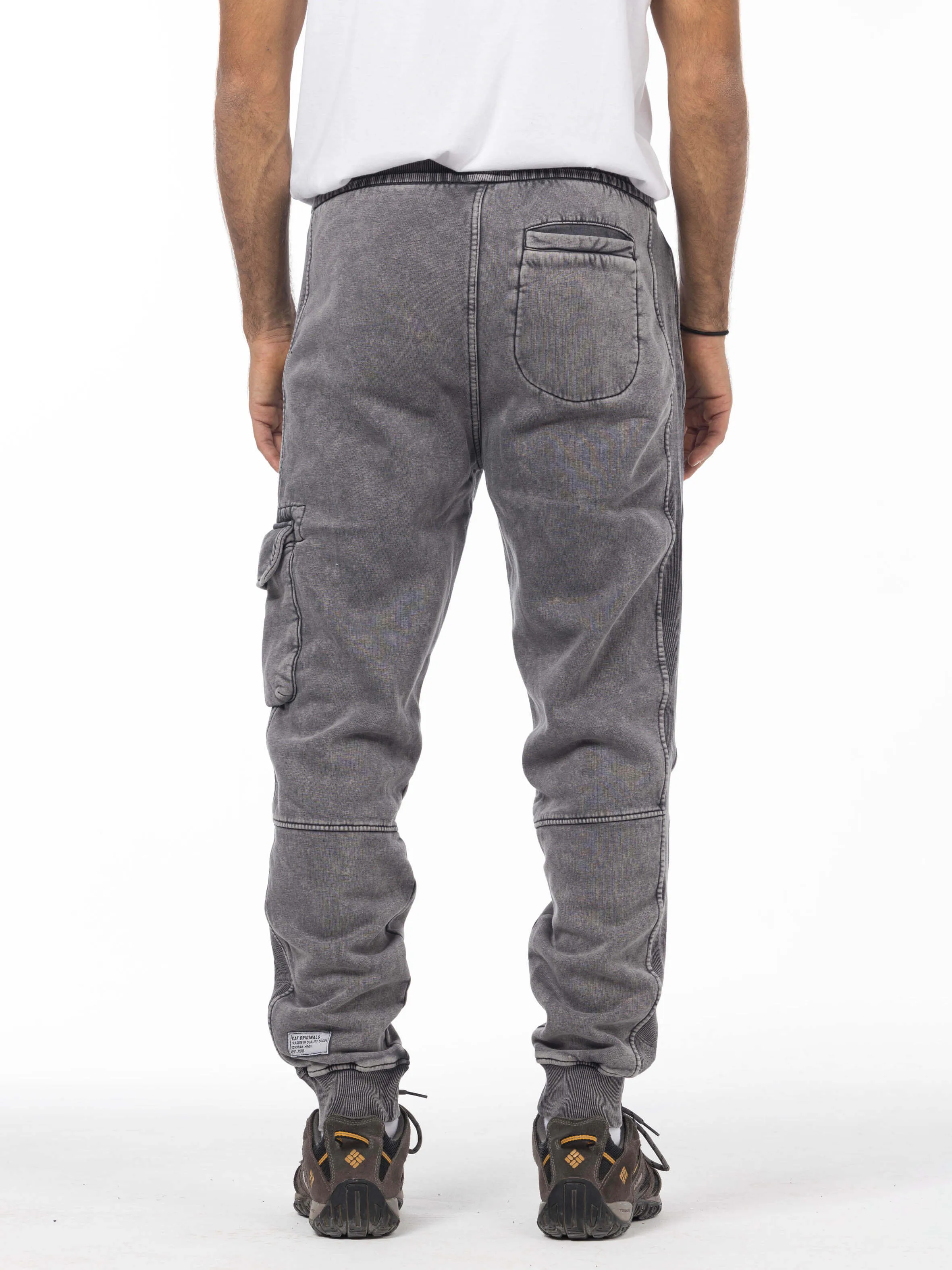 Unisex Acid Washed Winter Joggers - Gray