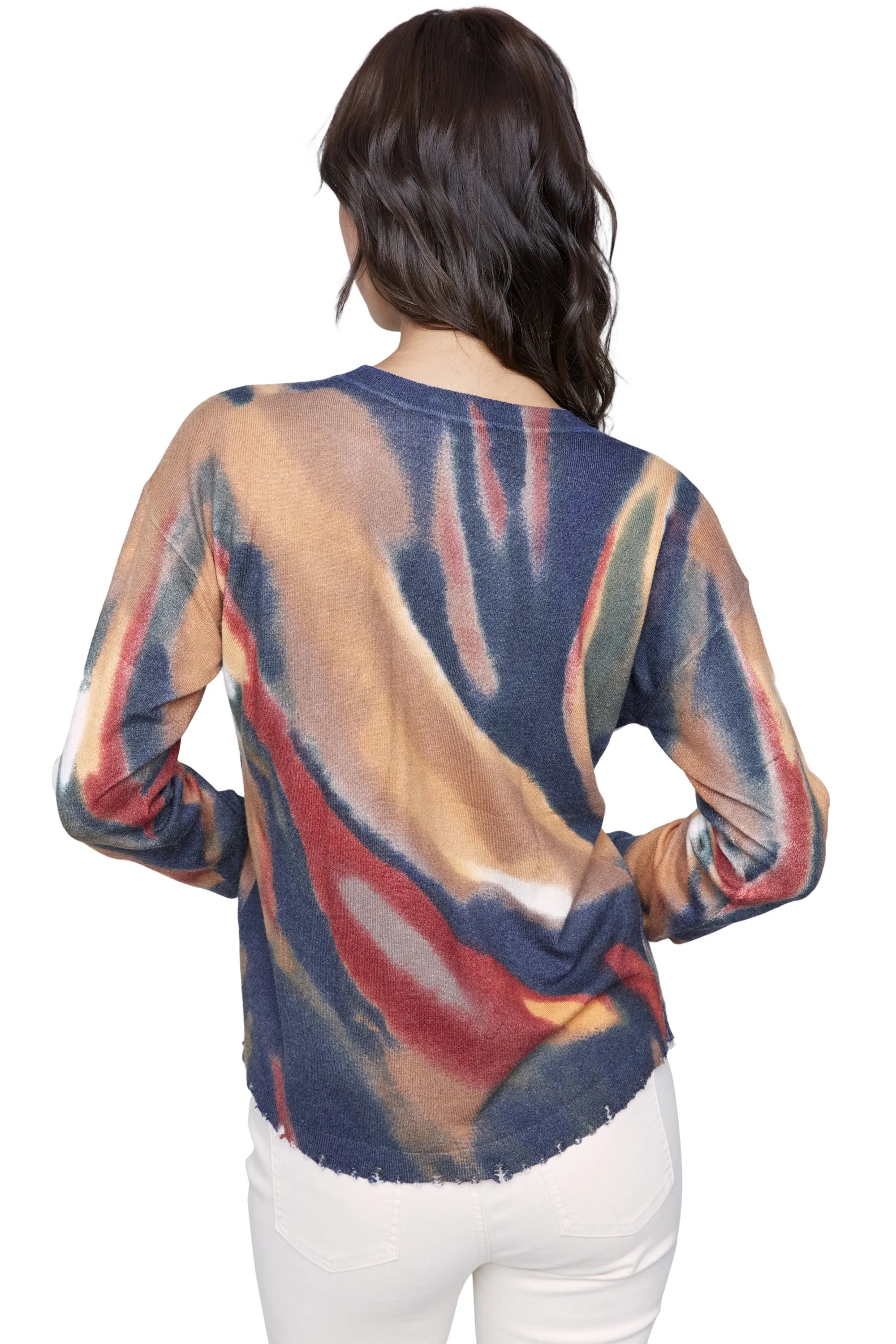 Urban Swirl Distressed Sweater