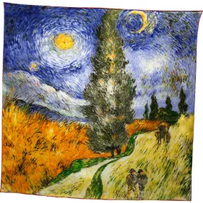 Van Gogh "The Cypres Road with Starry Night"