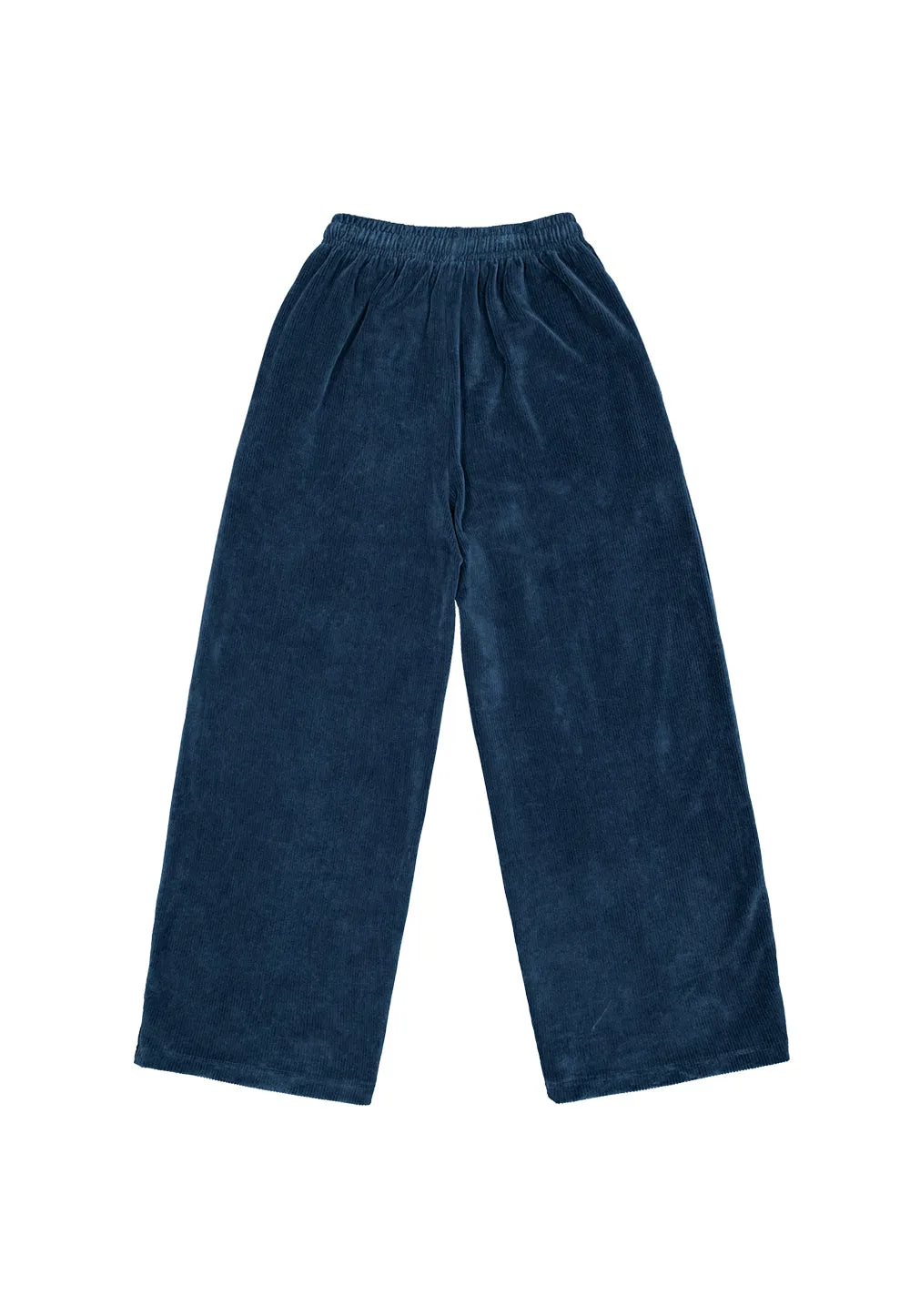 Velour corduroy pants blue