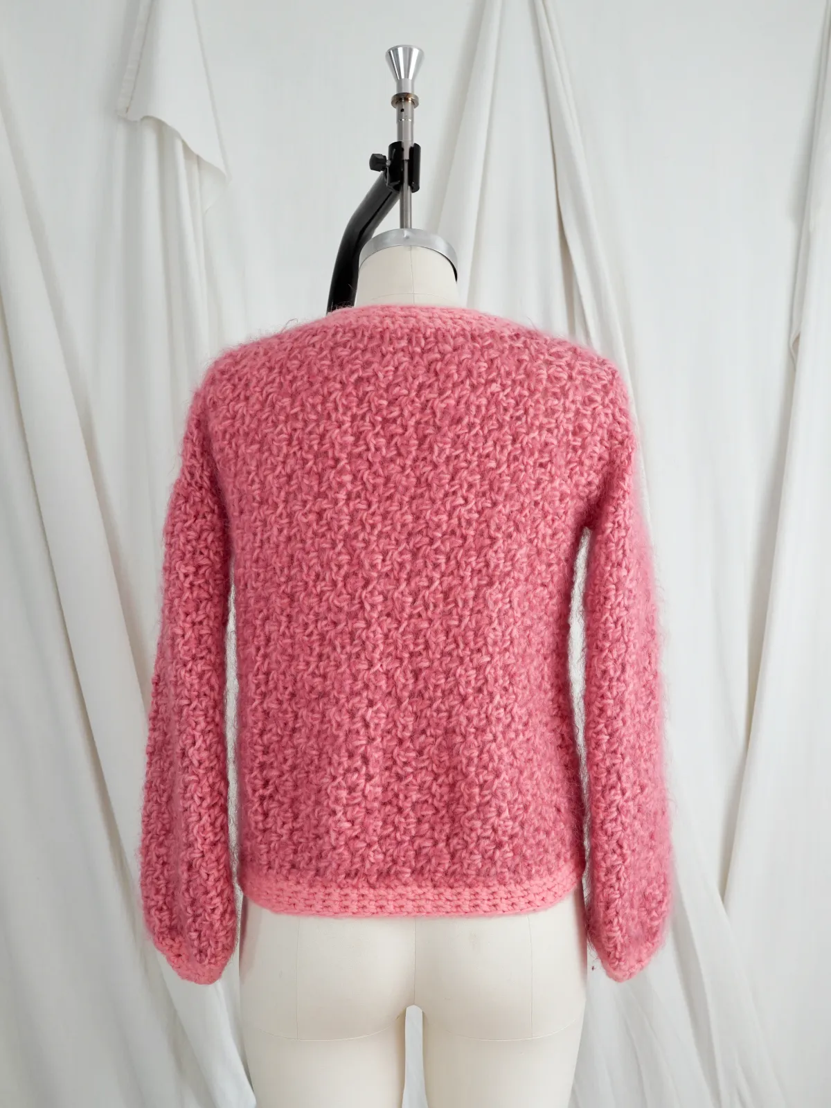 Vinage Handknit Pink Mohair Sweater