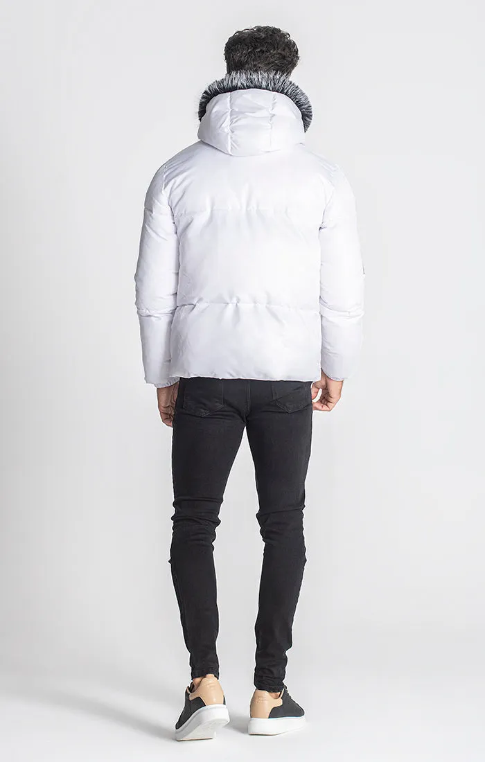 White Respect Puffer Jacket