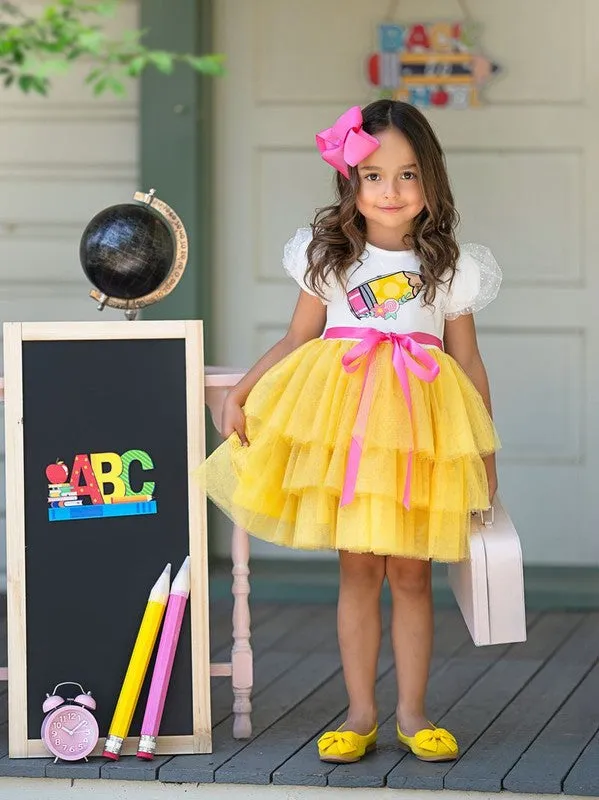 Yellow Homeroom Ballerina Layered Tutu Dress