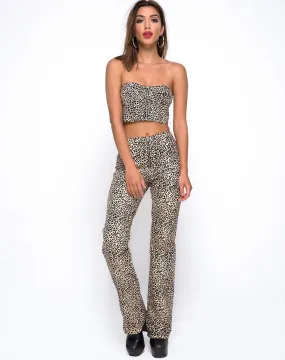 Zolia Trouser in Rar Leopard Brown